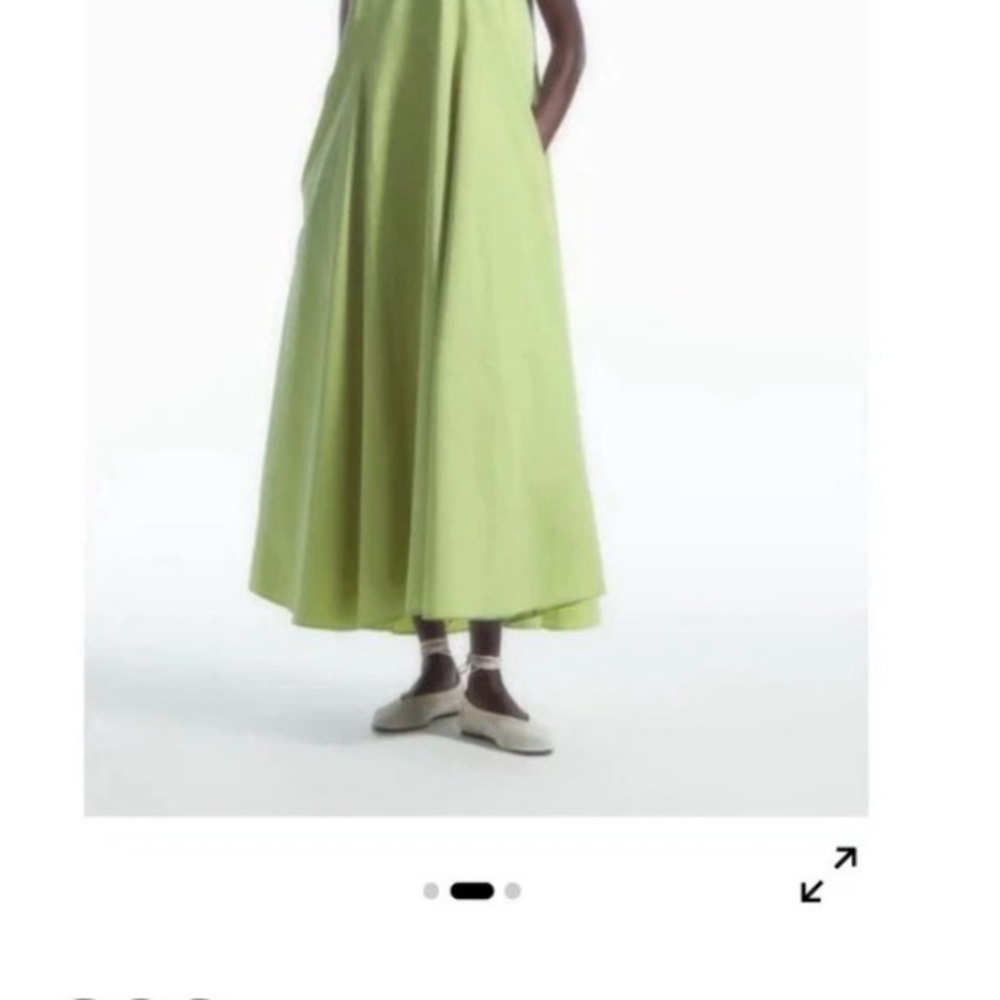 COS Light Green V-Neck Sleeveless Maxi Dress - Picture 3 of 6
